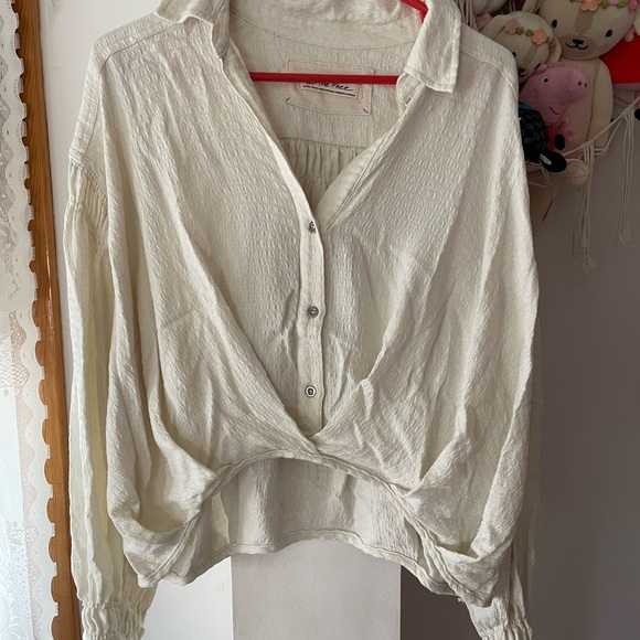 FREE PEOPLE Rockaway Solid Blouse - XS - Picture 3 of 5